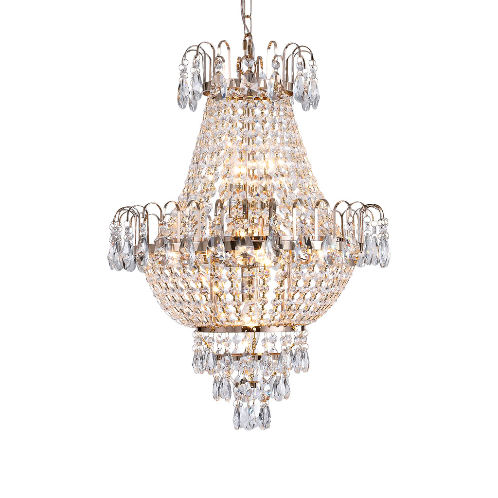 Crystal chandelier on a white background