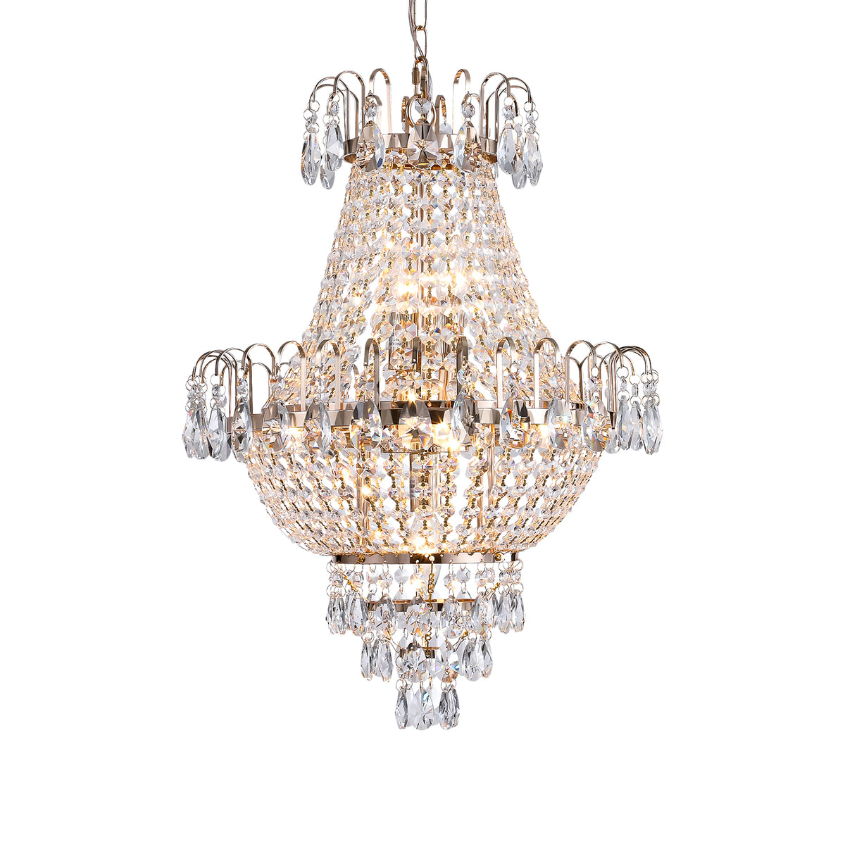 Crystal chandelier on a white background